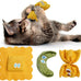 Pawsible 5-Pack Organic Catnip-Filled Cactus Cat Toys for Indoor Cats, Anxiety Relief, Teething & Chew Toys