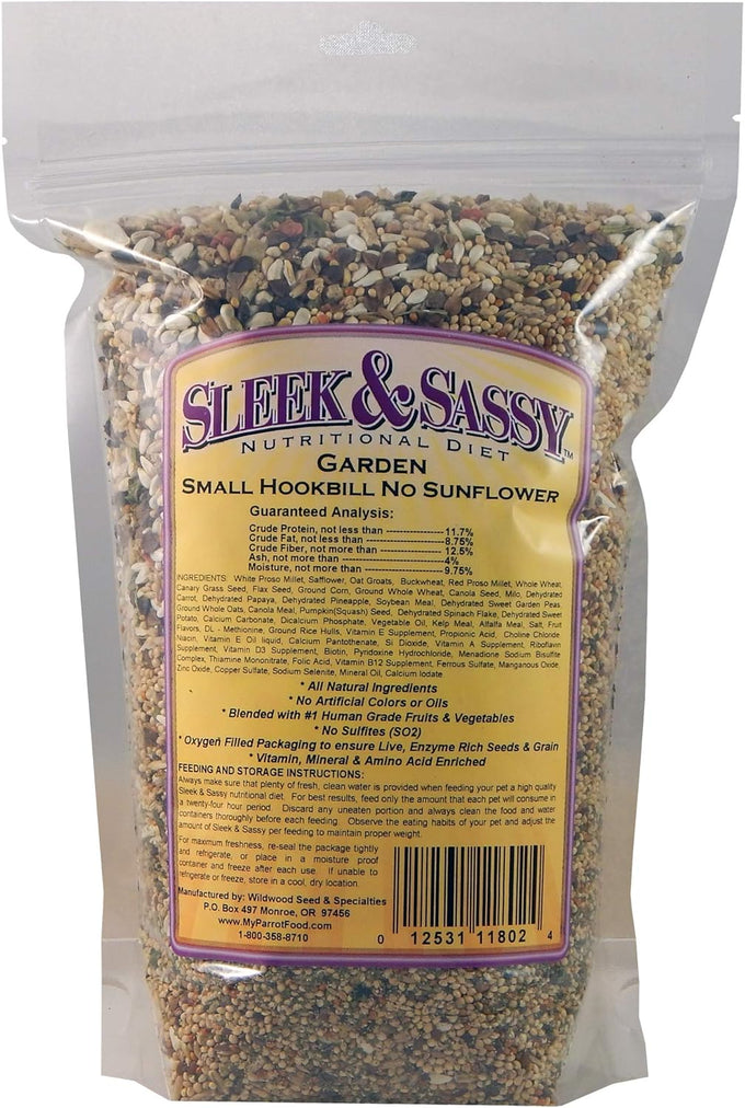 Lovebird and small parrot food by Family Owned Oregon brand, 2 lbs, All Natural, Human Grade No Sulfites