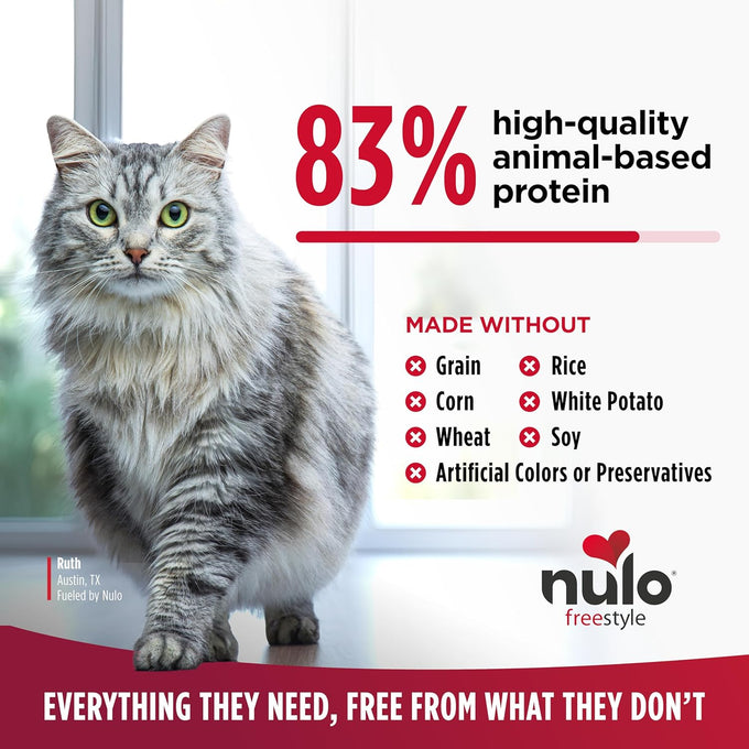 Nulo Freestyle Cat & Kitten Dry Food, Chicken & Cod Recipe, High Protein Grain Free, 4lb Bag, Natural Kibble