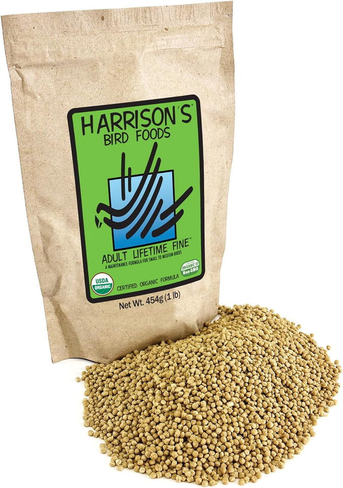 harrisons bird foods pepper lifetime coarse - certified organic formula for medium to large birds - 5 lb bag