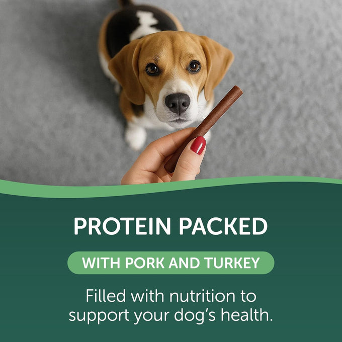 Healthfuls Deli Sticks Pork and Turkey Dog Treats, Human-Grade, Gluten-Free, 10 Count Bag