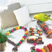 7-pack parakeet natural wood toys for small birds parrot hanging cage toy perch stand