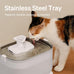petlibro wireless cat water fountain, stainless steel tray, 2.5l dual flow ultra quiet pet water dispenser for cats