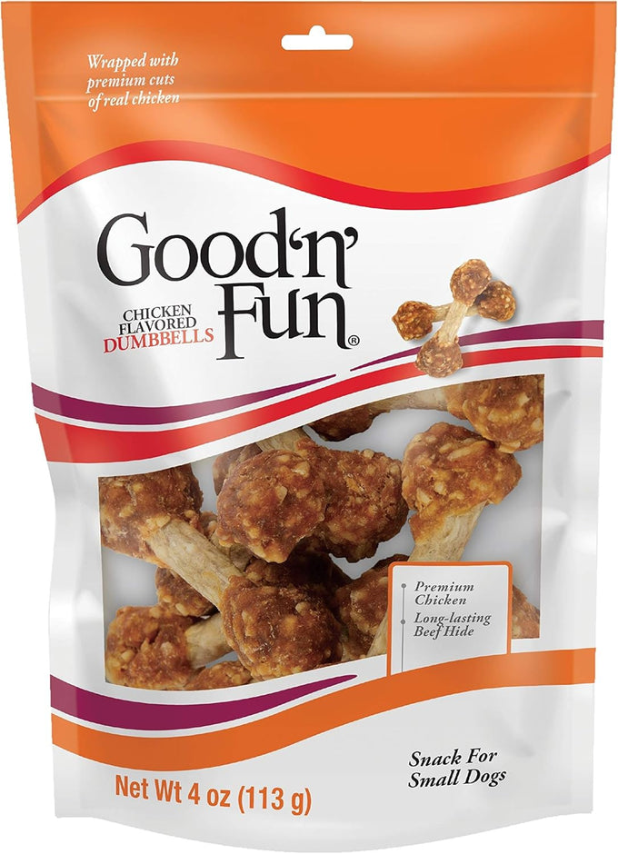 Good 'n' Fun, Triple Flavor Double Pops with Chicken Dog Snacks, Gourmet, Long-Lasting, 5.5 Ounces