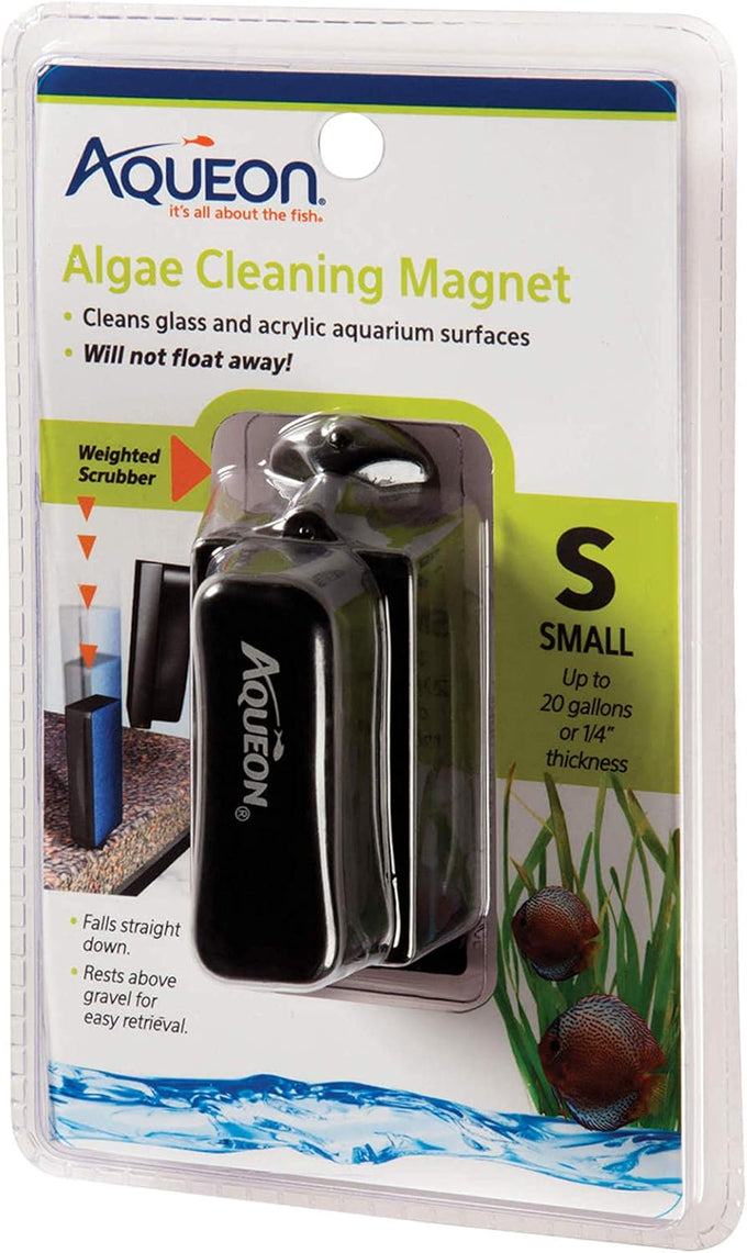Aqueon Aquarium Algae Scraper for Glass/Acrylic, Small, Black - Easy Fish Tank Cleaning