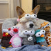 Nocciola 5-pack squeaky dog toys, durable stuffed critter zoo dog toys for small, medium, and large dogs
