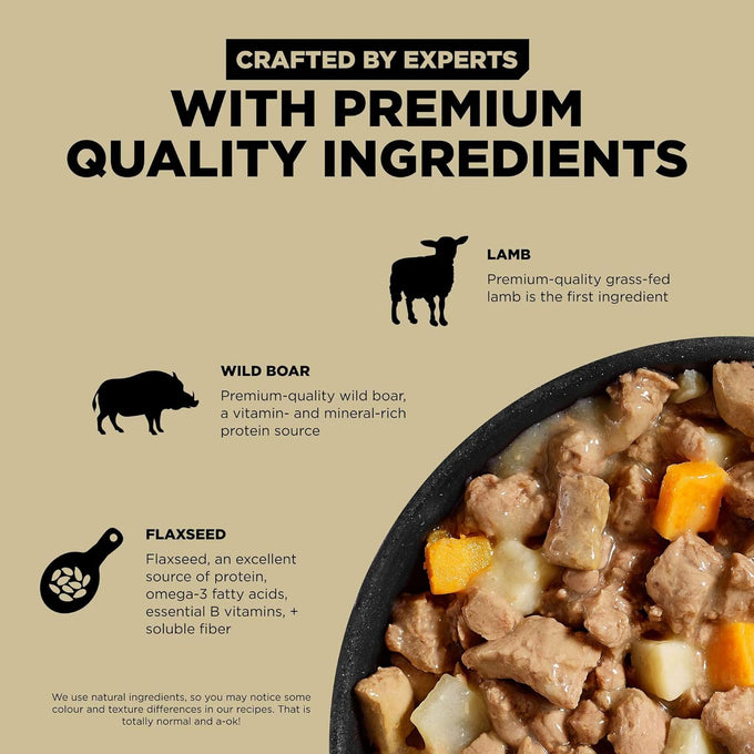 Go! Solutions Carnivore Grain-Free Shredded Lamb + Wild Boar Wet Dog Food