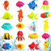 Weewooday 20 Pcs Artificial Moving Fishes Plastic Floating Lifelike Fish Tank Ornaments Aquarium Decorations Assortment