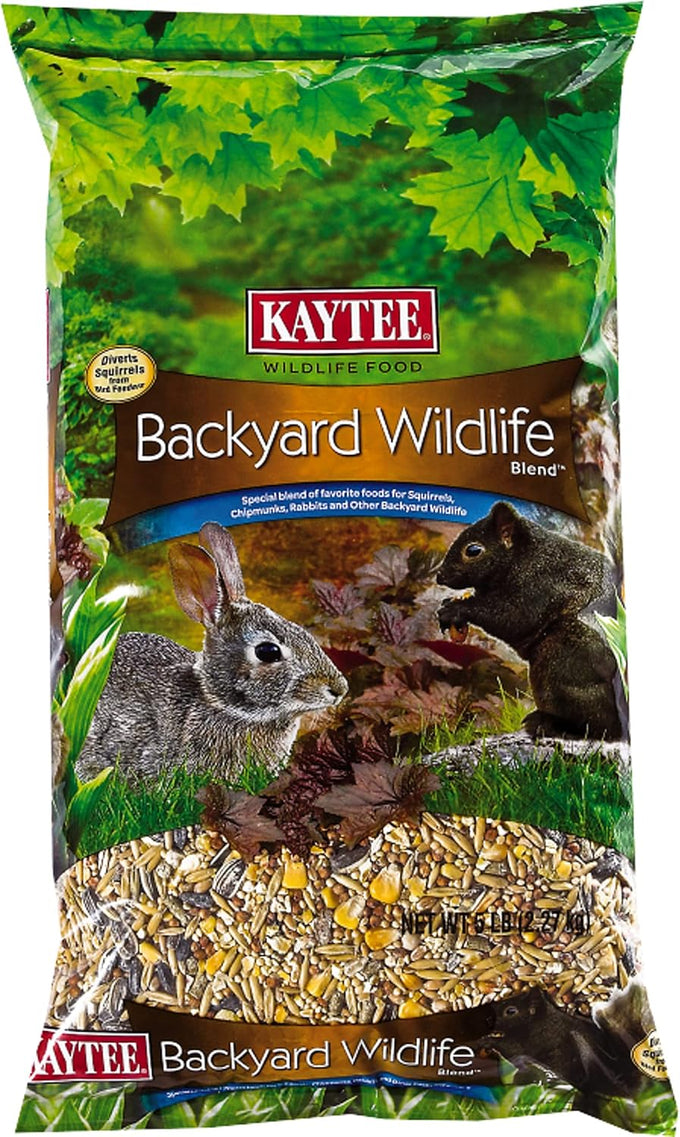 KAYTEE 5-Pound Backyard Wildlife Food Blend for Squirrels, Chipmunks, Rabbits, and More
