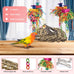katumo seagrass bird swing mat with stainless chains and colorful toys for small parrots