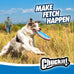 chuckit paraflight flying disc dog toy durable nylon water floating flyer for medium large dogs size large