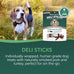 Healthfuls Deli Sticks Pork and Turkey Dog Treats, Human-Grade, Gluten-Free, 10 Count Bag