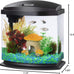 Aqueon LED MiniBow 2.5 Gallon Aquarium Fish Tank Kit with SmartClean Technology in Black for Small Fish
