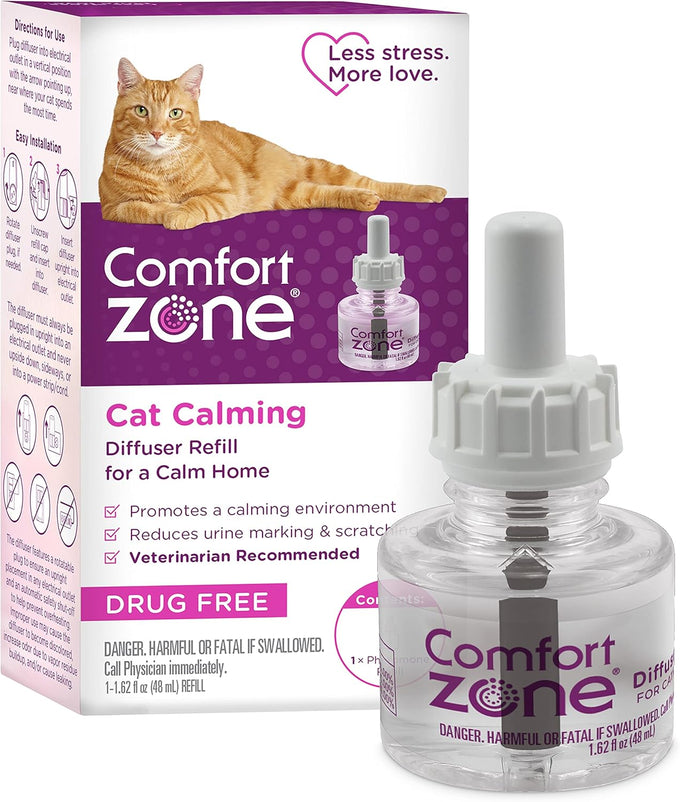 6-pack Comfort Zone cat calming pheromone refills for diffusers, 30-day refills, 180-day supply
