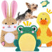 xiugoal 3 pack no stuffing interactive dog toys for small medium breeds with crinkle squeaky sounds