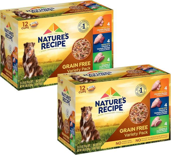 Nature's Recipe Grain Free Wet Dog Food Variety Pack