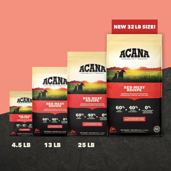 ACANA Grain-Free Dry Dog Food, Red Meat Recipe, 4.5 lb