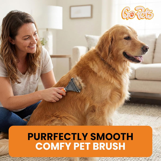 Gopets 2-in-1 dematting comb for dogs and cats, double-sided dog brush for shedding and deshedding
