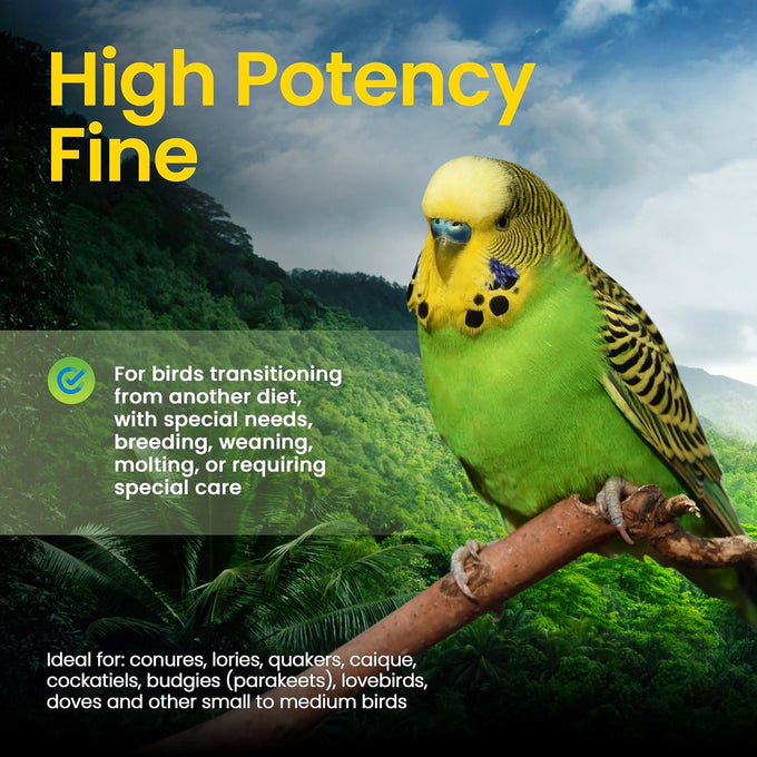 Harrison's Certified Organic High Potency Fine Bird Pellets for Small to Medium Birds 1lb