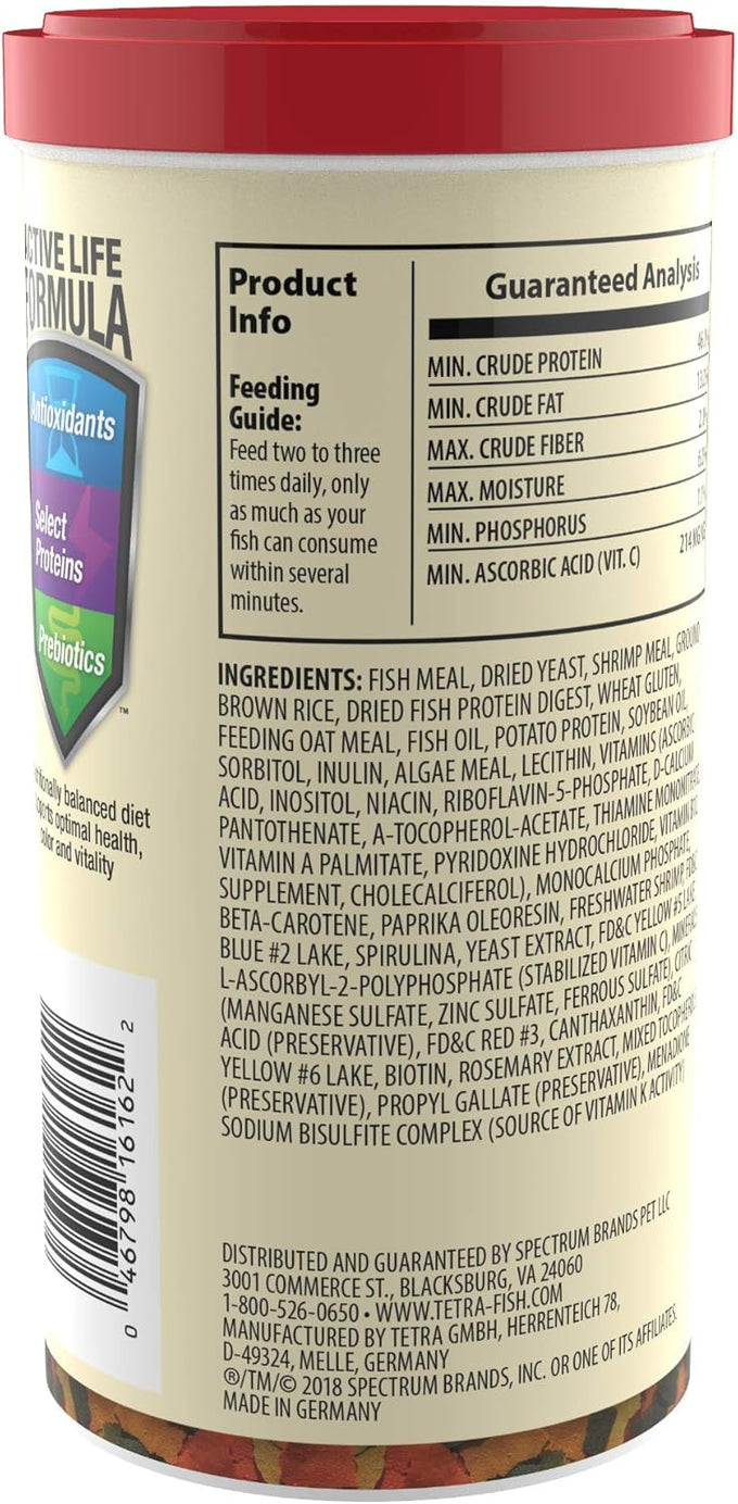 Tetra ColorPlus Tropical Fish Food Flakes, 7.06 Ounce, Natural Color Enhancers and High-Protein Formula