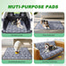 WanpeeGoo 18x24 Grey Polyester Washable Non-Slip Reusable Dog Training Pads, 4 Pack for Pet Whelping, Crate, Bed