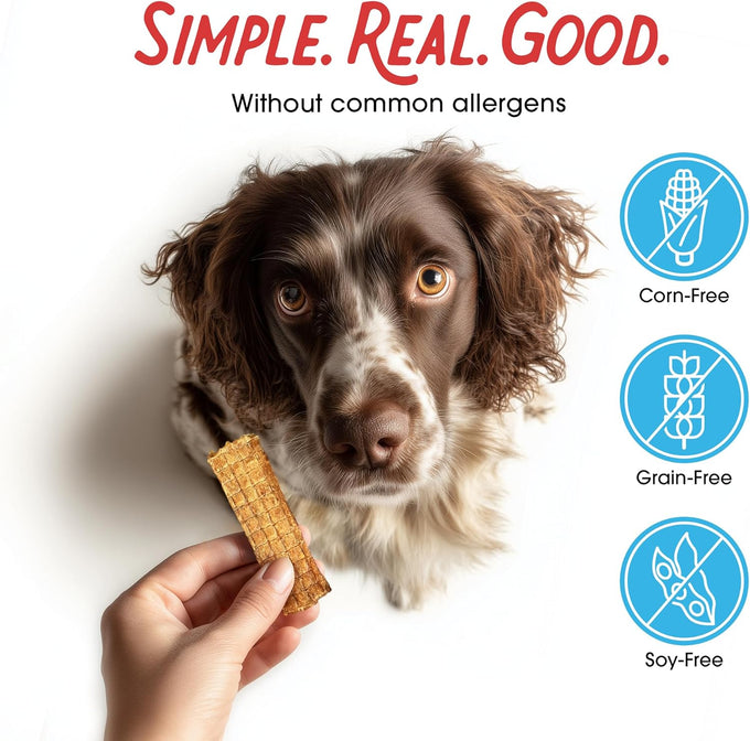 Farmland Traditions premium USA-raised chicken jerky dog treats, human-grade, no antibiotics, 1 pound bag