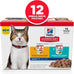 Hill's Science Diet Adult 7+ Wet Cat Food Variety Pack, Chicken & Tuna, 2.8 oz. Pouches, 12-Pack