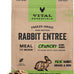 vital essentials raw rabbit crunchy freeze-dried dog food 5.5 oz bag, 96% rabbit, grain free dry dog food