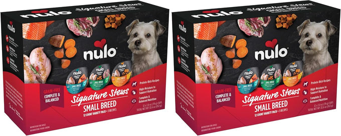 Nulo Signature Stews Variety Pack: Small Breed Wet Dog Food, 2.8 oz, Pack of 12