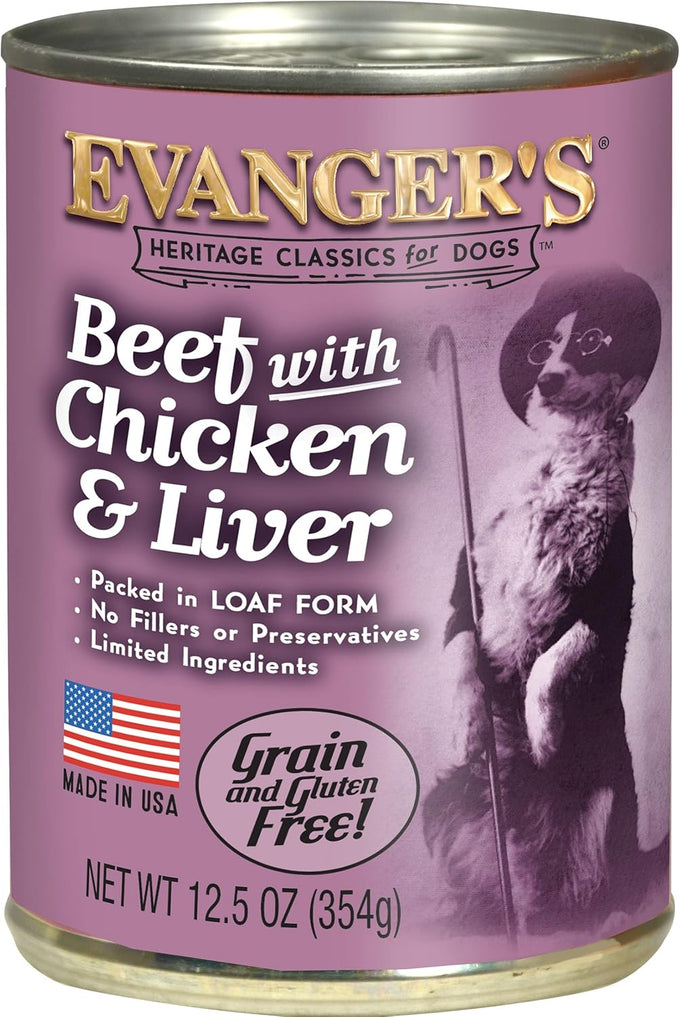 Evanger's Heritage Classic Beef with Chicken & Liver Wet Dog Food