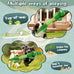 WOWBALA interactive squeaky dog chew toy for small, medium & large dogs, crocodile-shaped, plush, crinkle paper, 24-inch length