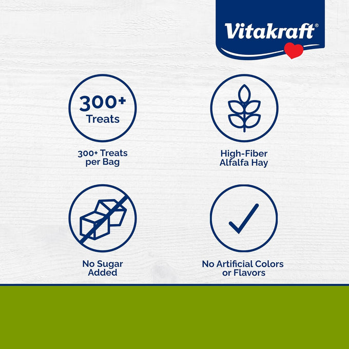 Vitakraft Nibble Rings Small Animal Treat, 10.6 oz, Wholesome Wheat & Alfalfa, Vitamins, Artificial-Free