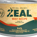zeal new zealand high protein grain free wet cat food with superfoods beef 6oz can 12 pack