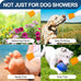 Portable orange outdoor shower attachment for most plastic water bottles