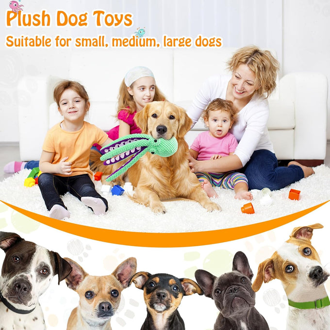 fuufome large squeaky plush dog toys for small medium and large dogs companionship training gift