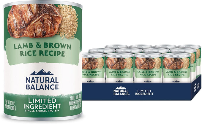 Natural Balance Limited Ingredient Adult Wet Dog Food, Lamb & Brown Rice