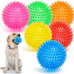 vitever 3.5" squeaky dog toy balls in 6 colors, bpa free, non-toxic for medium, large & small dogs