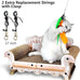 miwoowim 2PCS ultra-long teaser cat toys with 9PCS da bird feather refills, fishing pole toy and feather attachment replacement