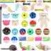 Quozuo 30 pc cat toy set, interactive kitten toy wand, cat balls with bells, non-toxic safe gift box