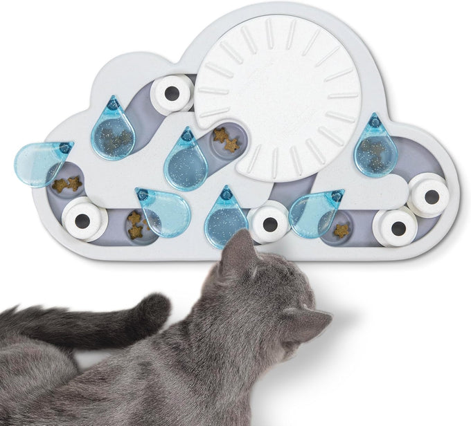 Nina Ottosson Buggin' Out Puzzle Feeder, 13.9" x 11.5", Level 2 Slow Feeder Enrichment Toy for Indoor Cats