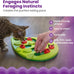 Nina Ottosson Buggin' Out Puzzle Feeder, 13.9" x 11.5", Level 2 Slow Feeder Enrichment Toy for Indoor Cats