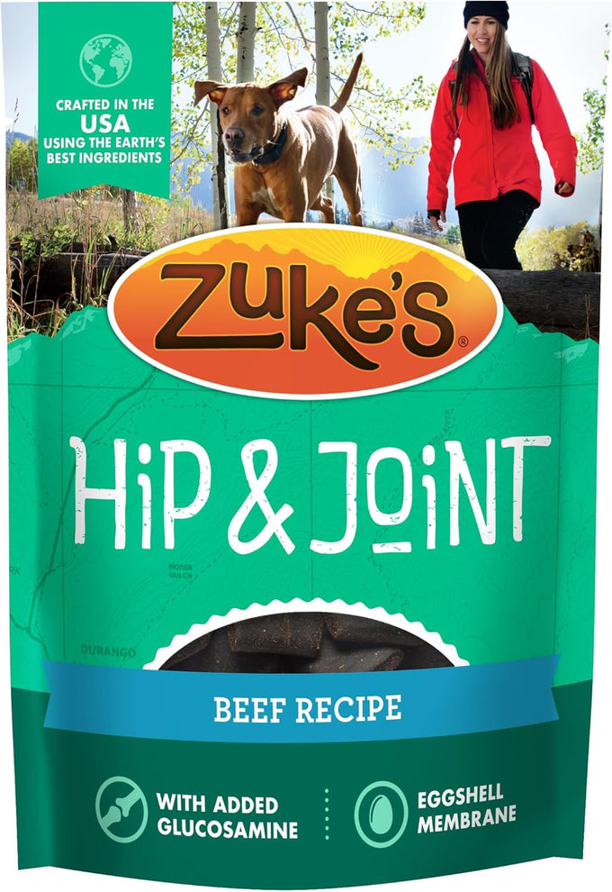 Zuke's Adult Dog Treats with Real Beef, 16 oz Resealable Pouch, No Corn, Wheat, or Soy