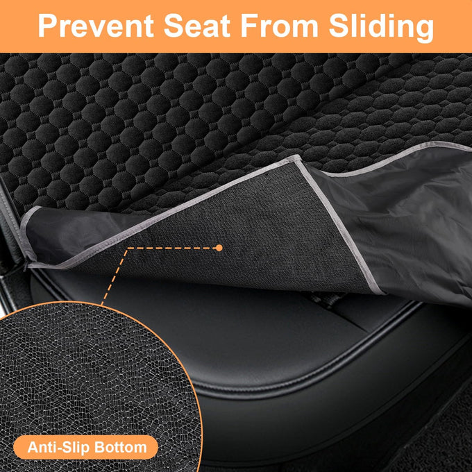 Mancro 2026 upgraded 600D waterproof dog car seat cover for back seat, standard, black