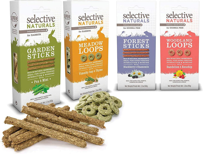 Supreme Petfoods Selective Naturals Meadow Loops Timothy Hay and Thyme for Small Pets, 3 Pack, 2.8 Ounces Each