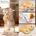 etyker plush catnip toys, 5 pack, indoor kitten kitty toys, interactive veggie shape cat kicker chew toys