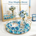DomeStar 150PCS Assorted Blue Fake Ice Rocks, Aquarium Gravels for Fish Tanks Decorations and Home Table Scatter
