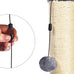 Amazon basics grey cat scratching post for indoor cats and kittens with dangling ball toy medium height