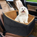 Neezukar dog car seat for small medium dogs, detachable and washable, up to 30lbs, black/brown