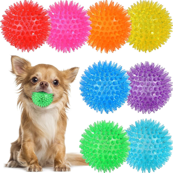 vitever 3.5" squeaky dog toy balls in 6 colors, bpa free, non-toxic for medium, large & small dogs