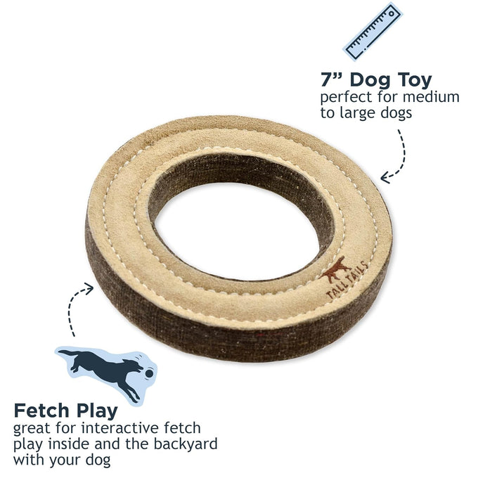 Tall Tails 7" Natural Leather Fetch Toy for Medium and Large Dogs